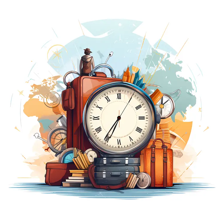 Clock and Luggage for Timely Travel