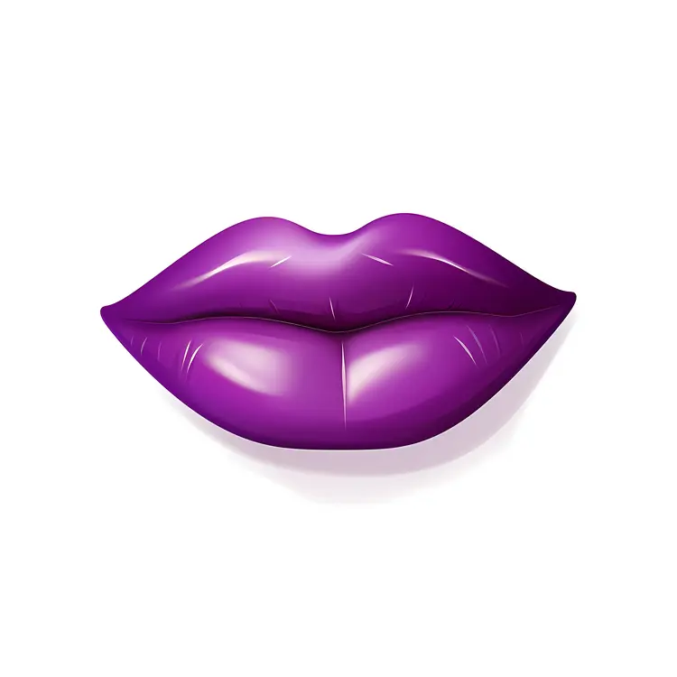 Glossy purple lips illustration