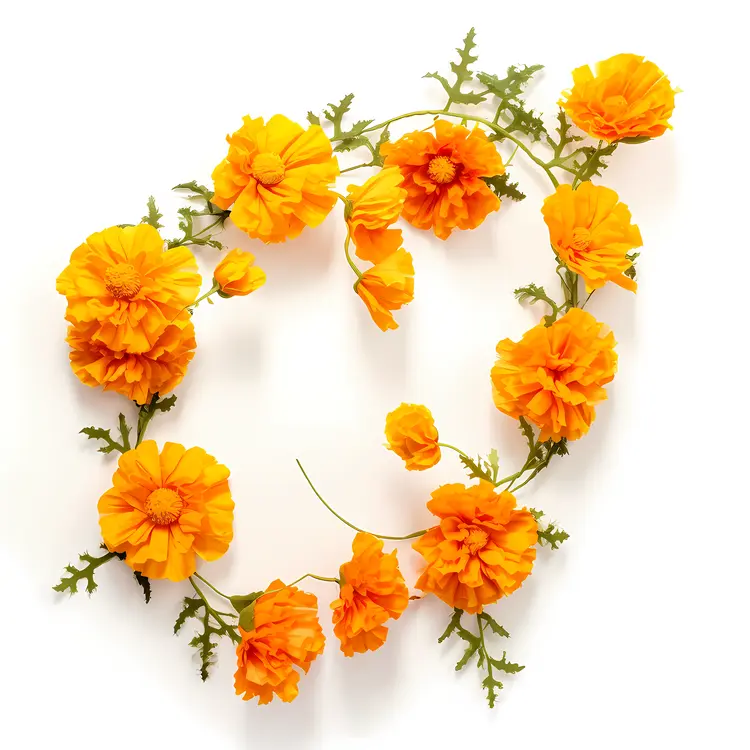 Orange Marigold Flower Garland