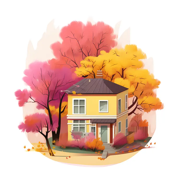 Small cute doodle house