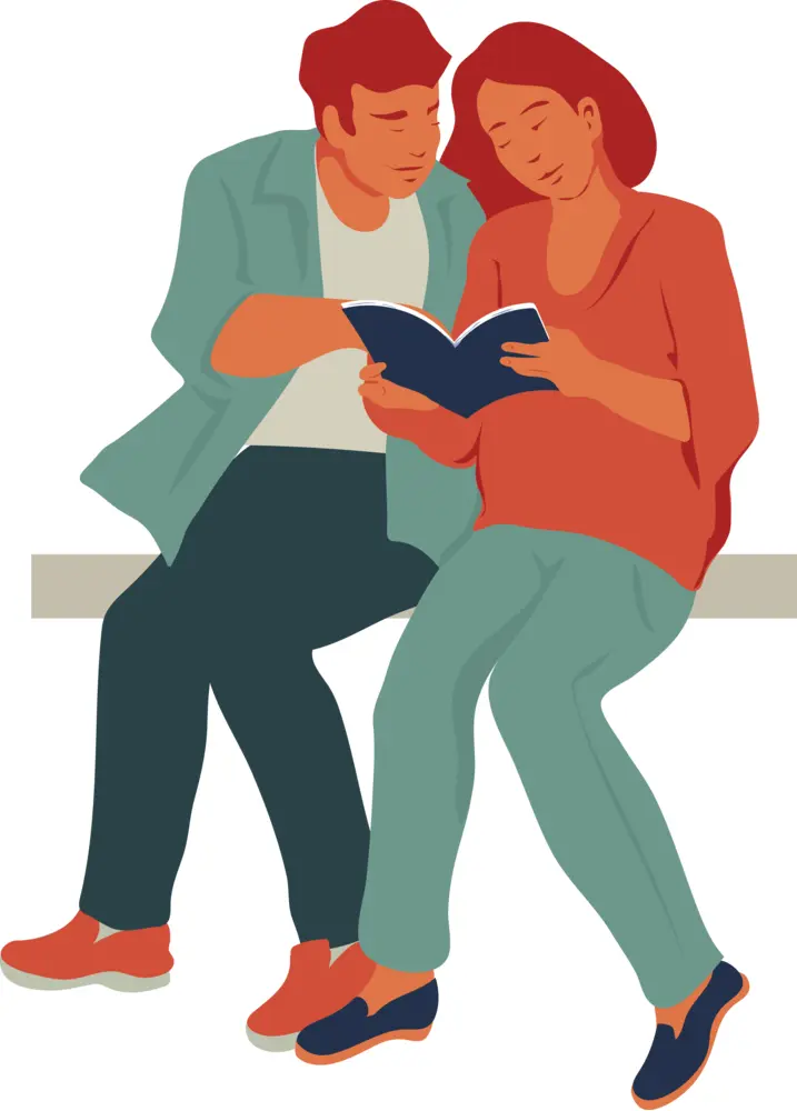 Couple Reading a Book
