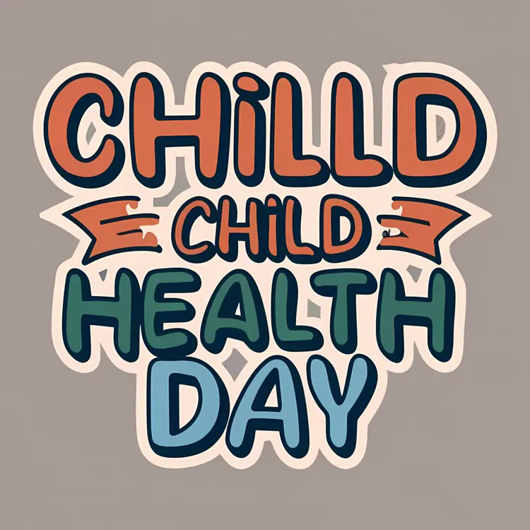 Simple Child Health Day Doodle
