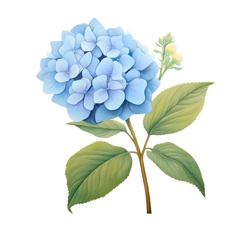 Beautiful Blue Hydrangea Flower