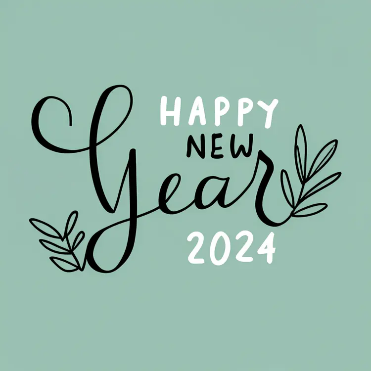 Minimalist Happy New Year 2024 Design