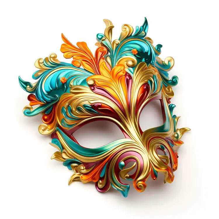 Decorative Mask with Ornate Design