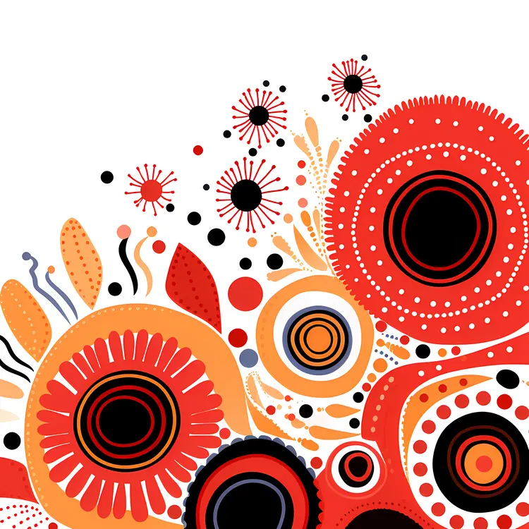 Red and Black Floral Pattern