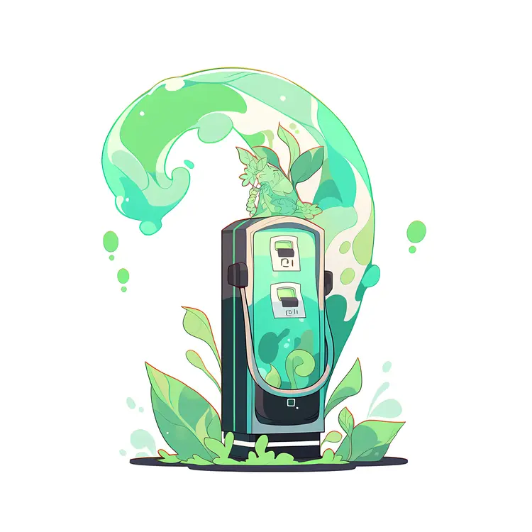 Futuristic Green Energy Charging Station