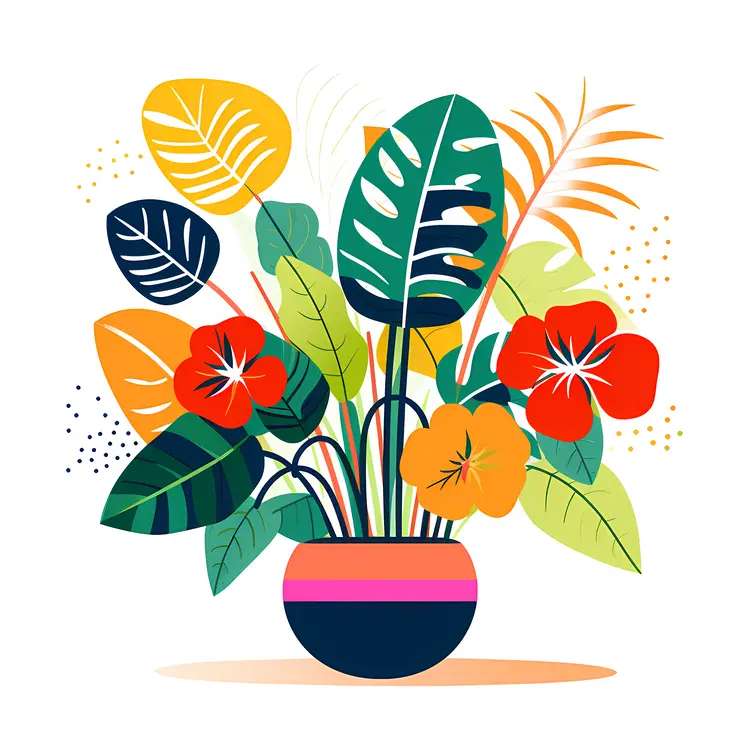 Colorful Potted Plants