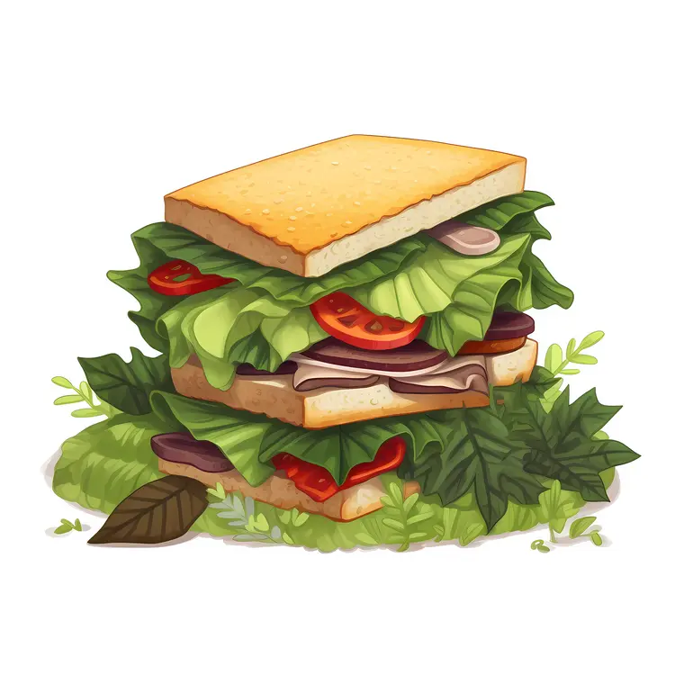 Delicious Sandwich with Fresh Vegetables