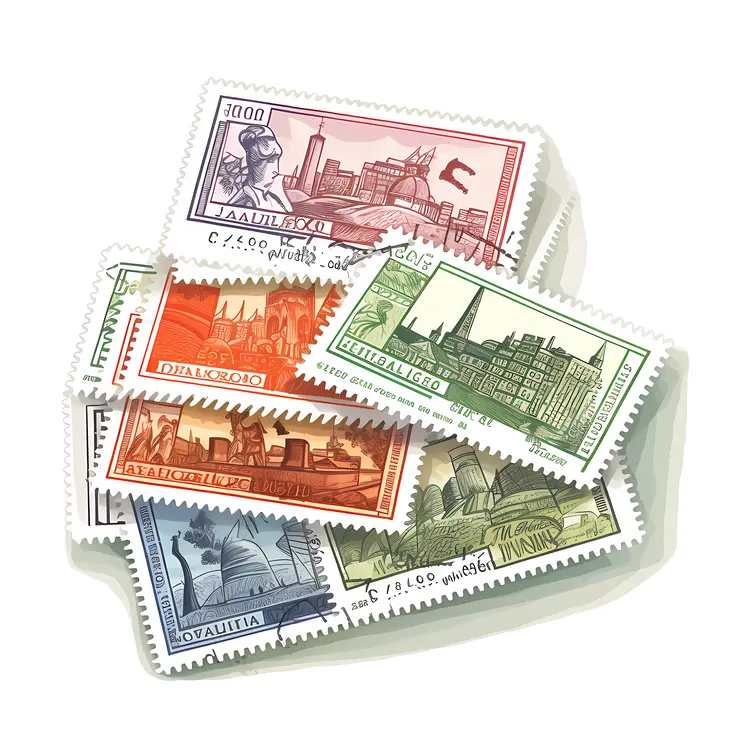 Vintage Postage Stamps Collection