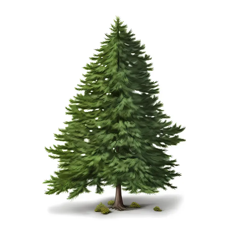 Realistic Pine Tree Illustration