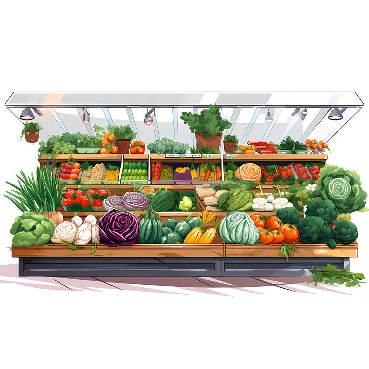 Colorful Vegetable Stand