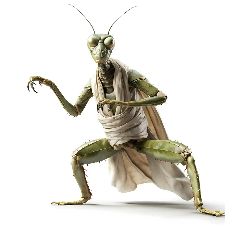 Praying Mantis in Cloth Pose