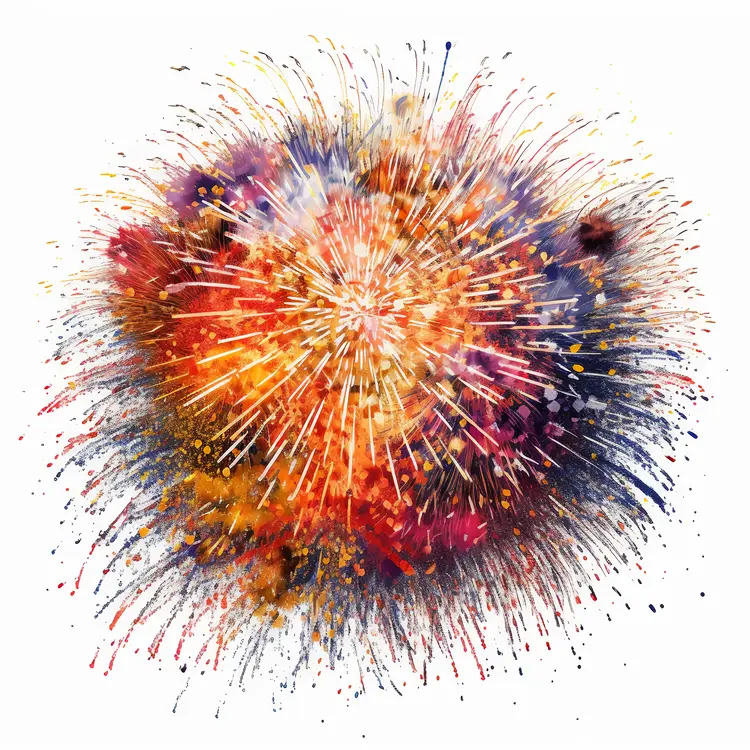 Colorful Fireworks Explosion for Festive Celebrations