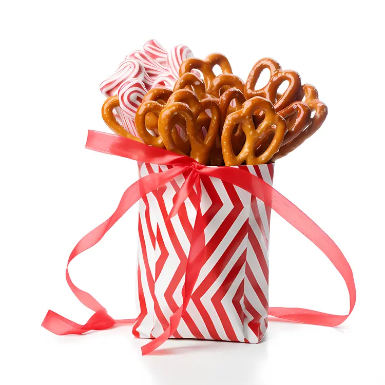 Pretzels in Zigzag Pattern Gift Bag