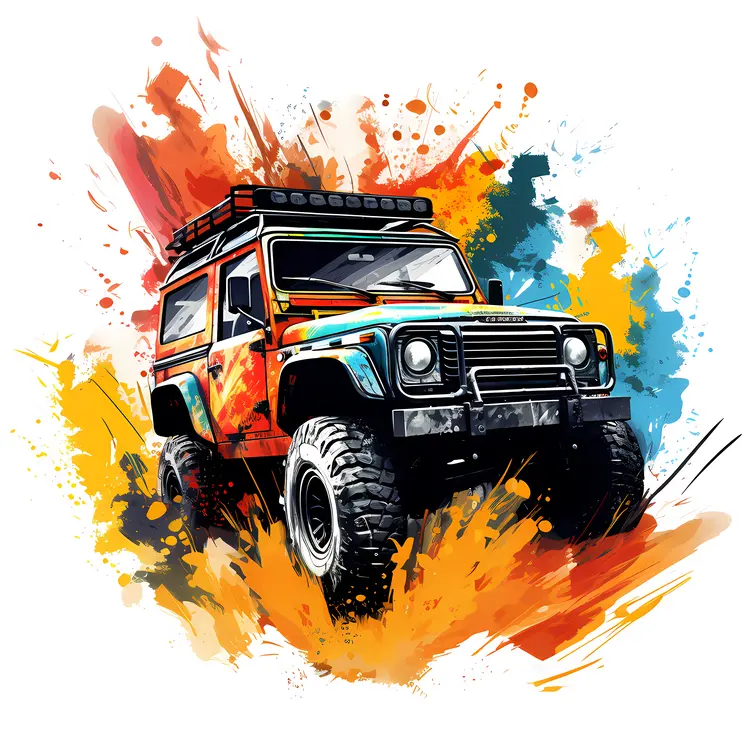 Colorful Off-road Vehicle in Adventure