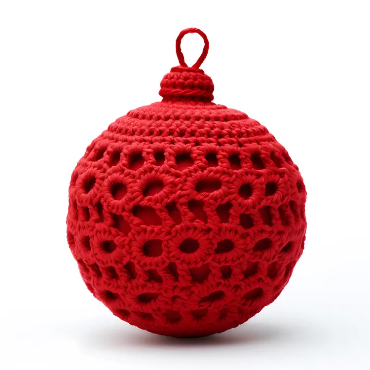 Red Crochet Christmas Ornament
