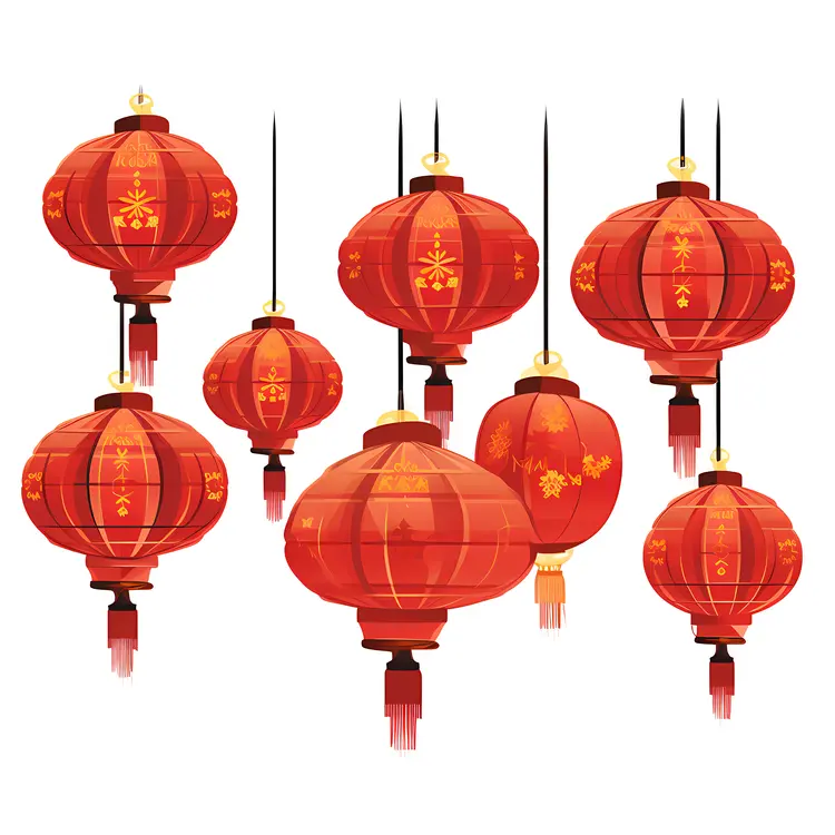 Red Lanterns for Chinese New Year Celebration