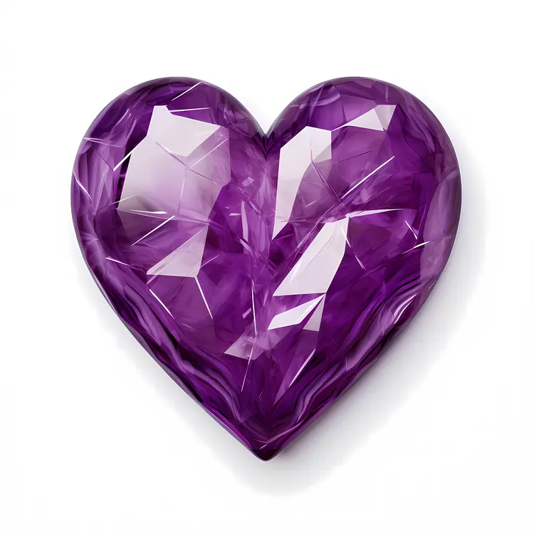 Beautiful Purple Heart Gem for Valentine's Day