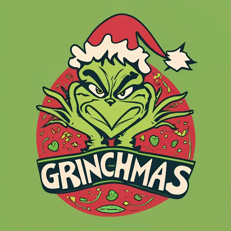 Grinchmas Cartoon Illustration