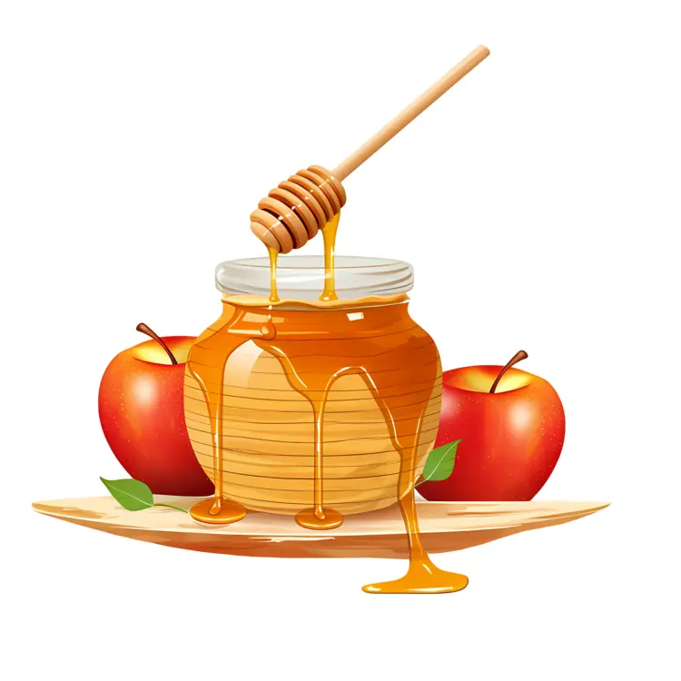 Honey Jar with Apples