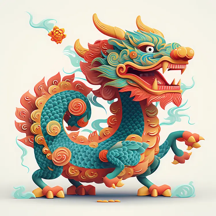 Colorful Dragon Illustration
