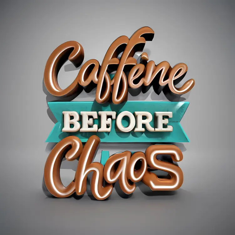 Caffeine Before Chaos Text Art
