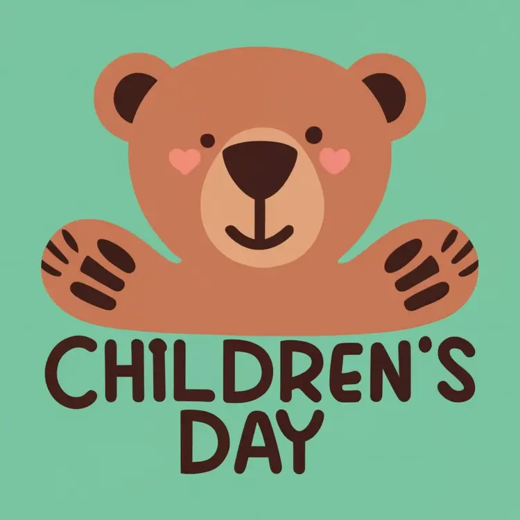 Children's Day with Cute Teddy Bear