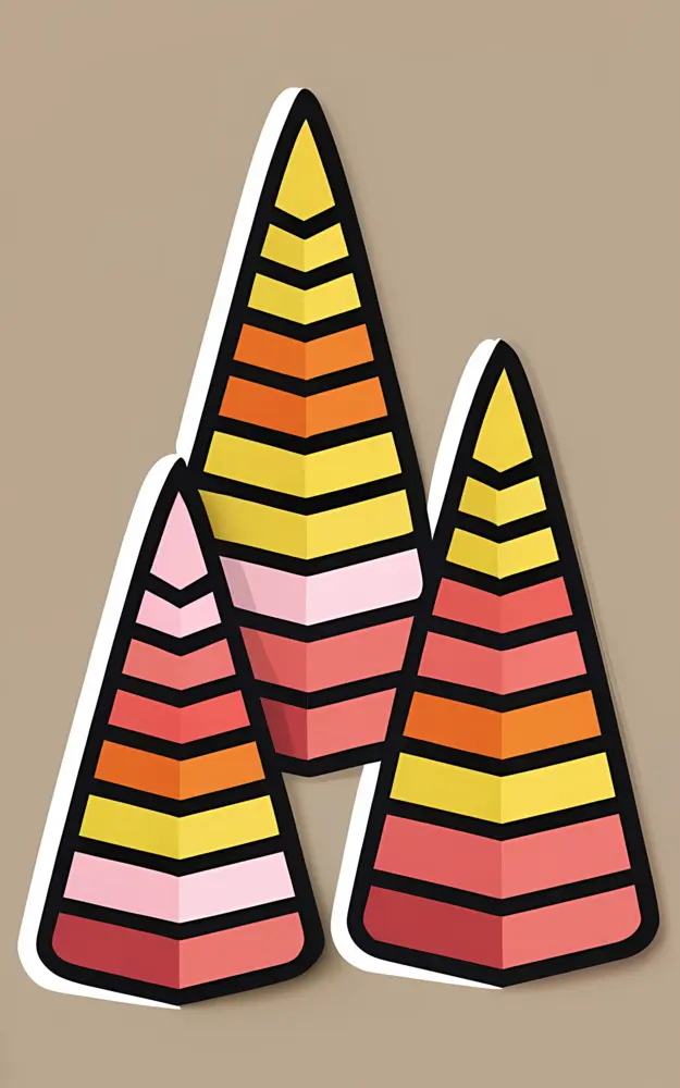 Colorful Candy Corn Illustration for Halloween