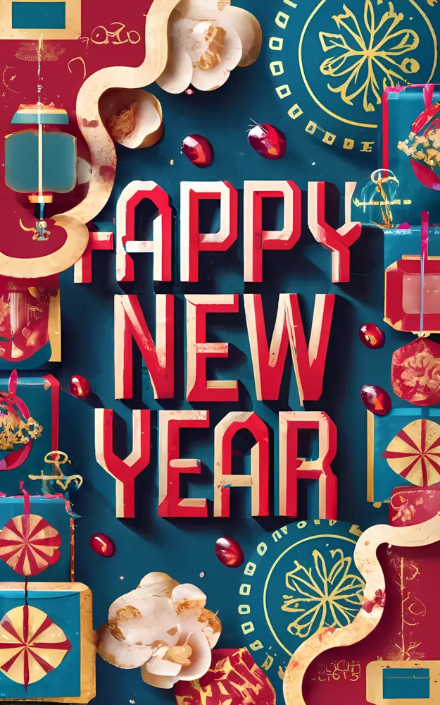 Elegant Happy New Year Greeting