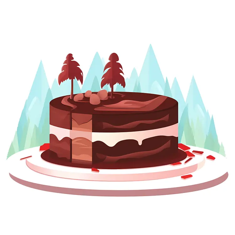 Chocolate Cake Illustration for Celebrations