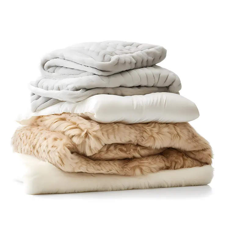 Stack of Soft Folded Blankets