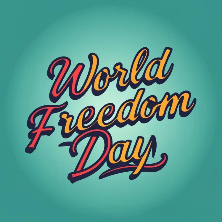 World Freedom Day Typography
