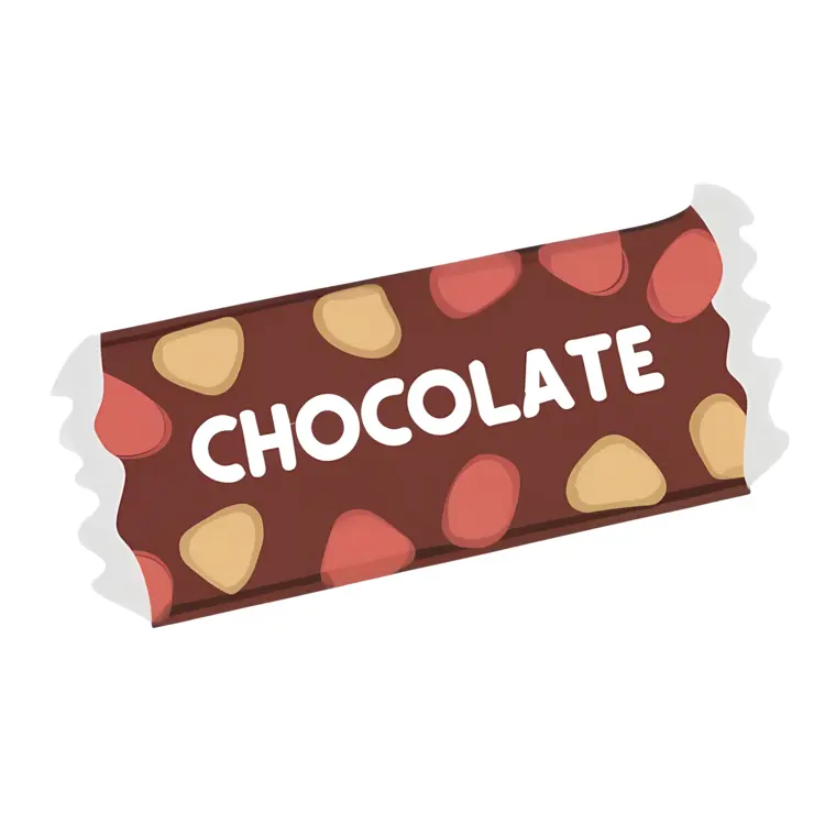 Chocolate Bar with Colorful Dots