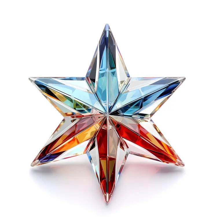 Colorful Glass Star Decoration