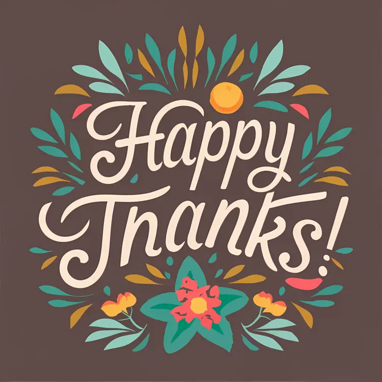 Happy Thanks Greeting Card