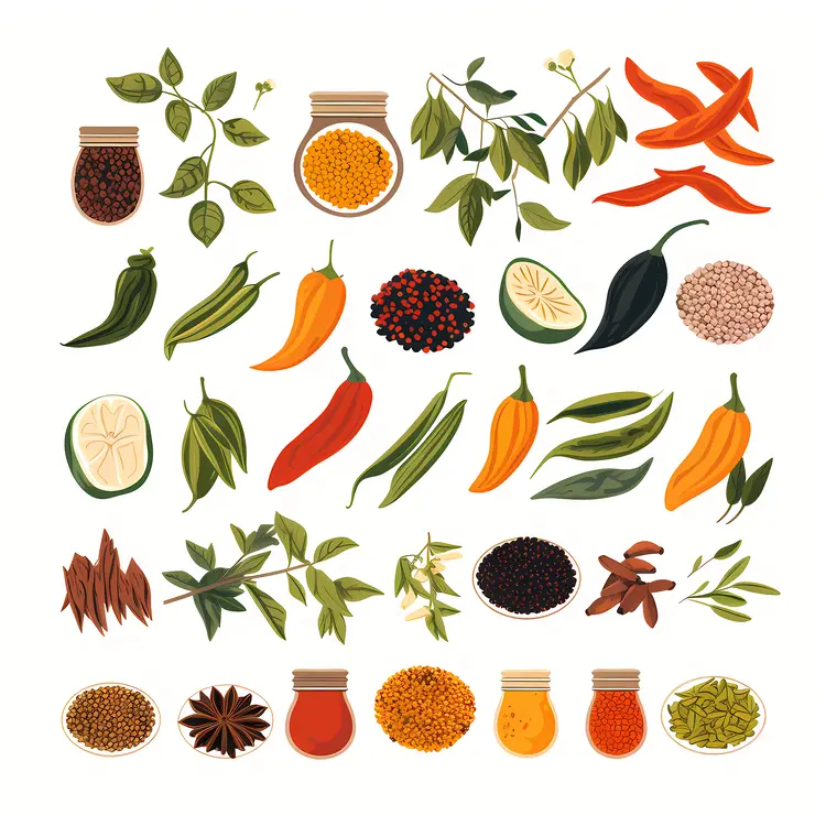 Variety of Spices and Herbs