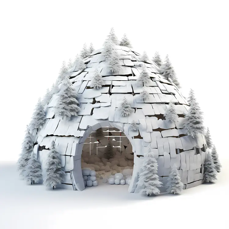Wooden Snowy Igloo