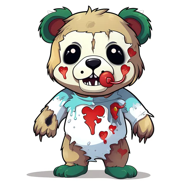 Cute Zombie Bear for Halloween