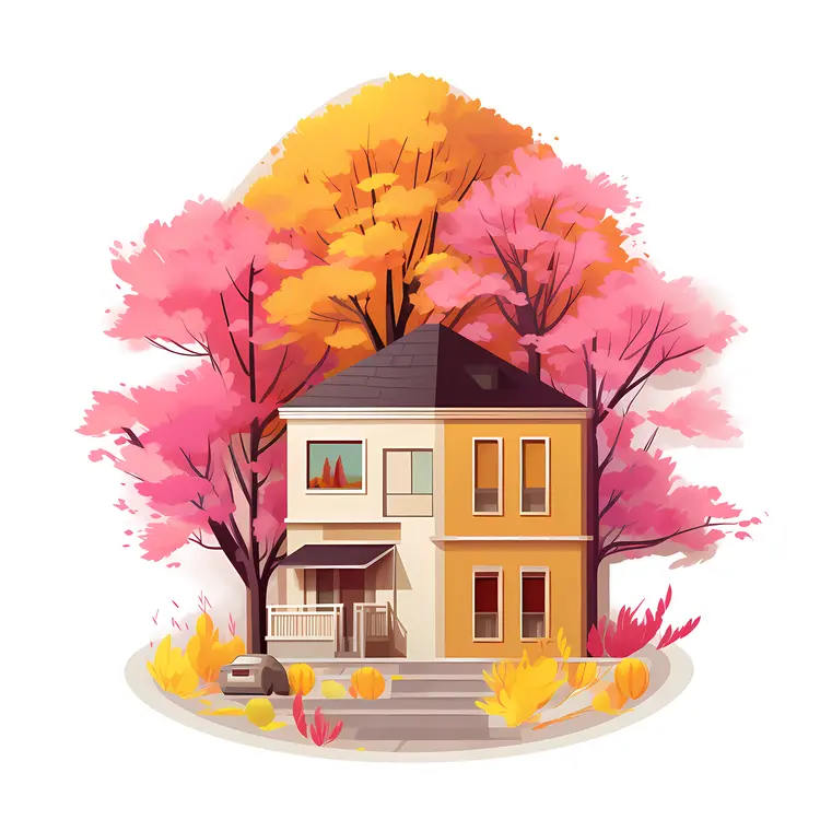 Small cute doodle house