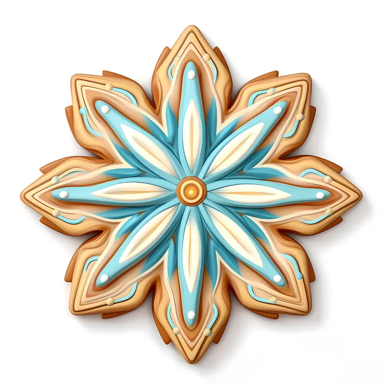 Beautiful Snowflake Cookie for Christmas