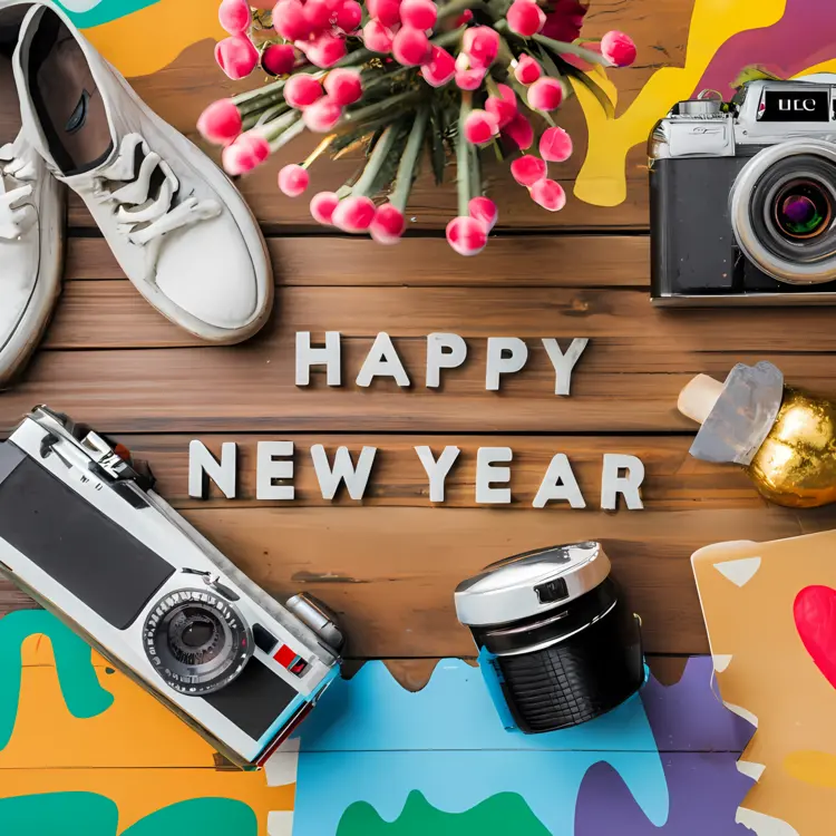 Happy New Year with Cameras and Shoes