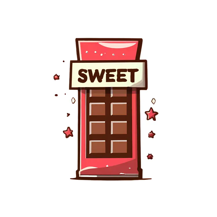 Sweet Chocolate Bar with Stars