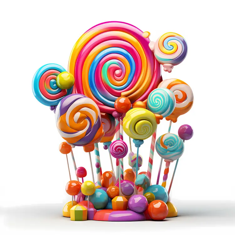 Colorful Lollipop Display