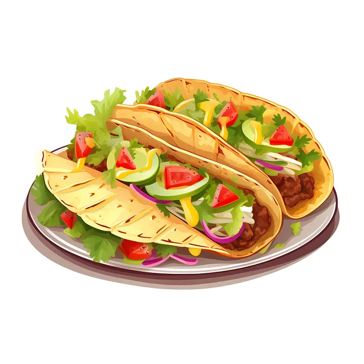 Delicious Tacos with Fresh Vegetables