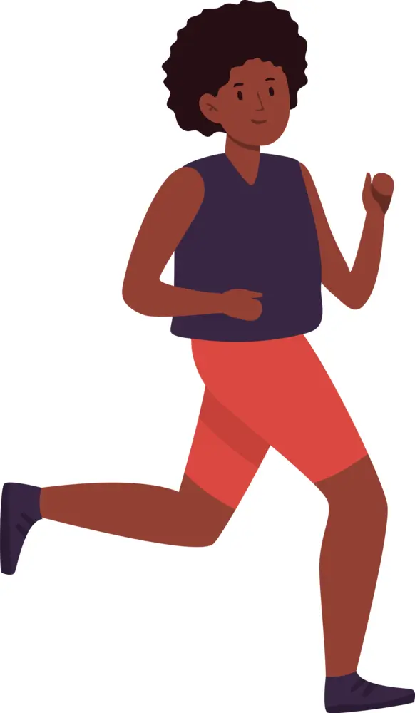 Running Woman in Sportswear
