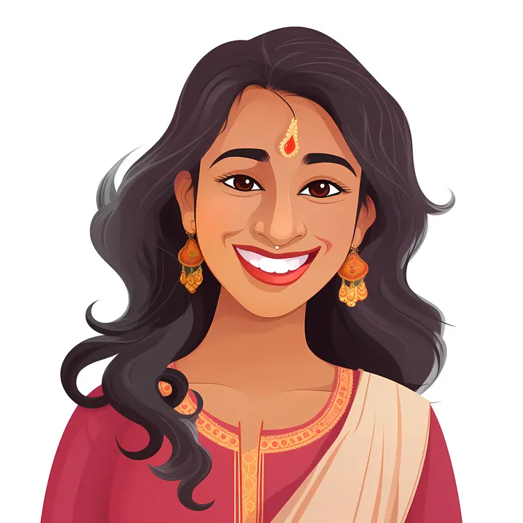 Smiling Woman in Traditional Dress