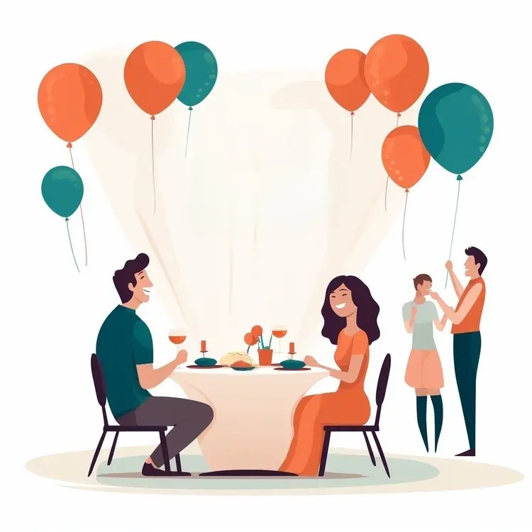 Romantic Dinner with Balloons