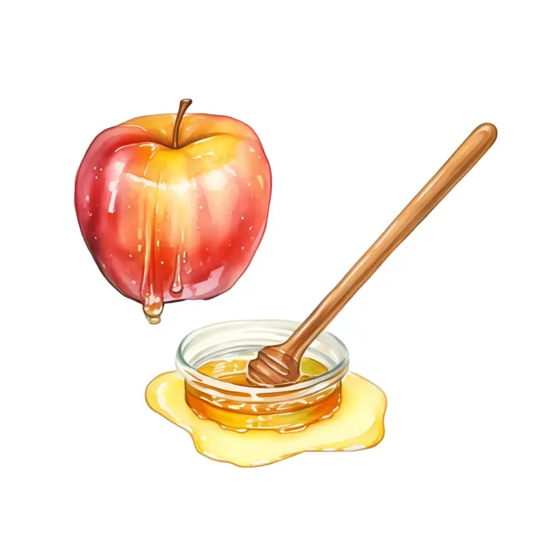 Apple with Honey Drizzle