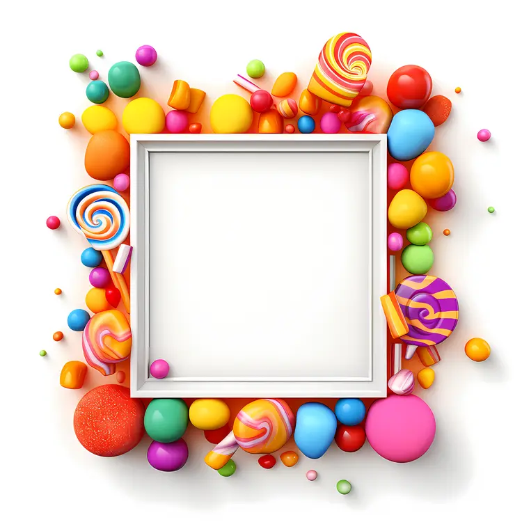 Colorful Candy Border Frame